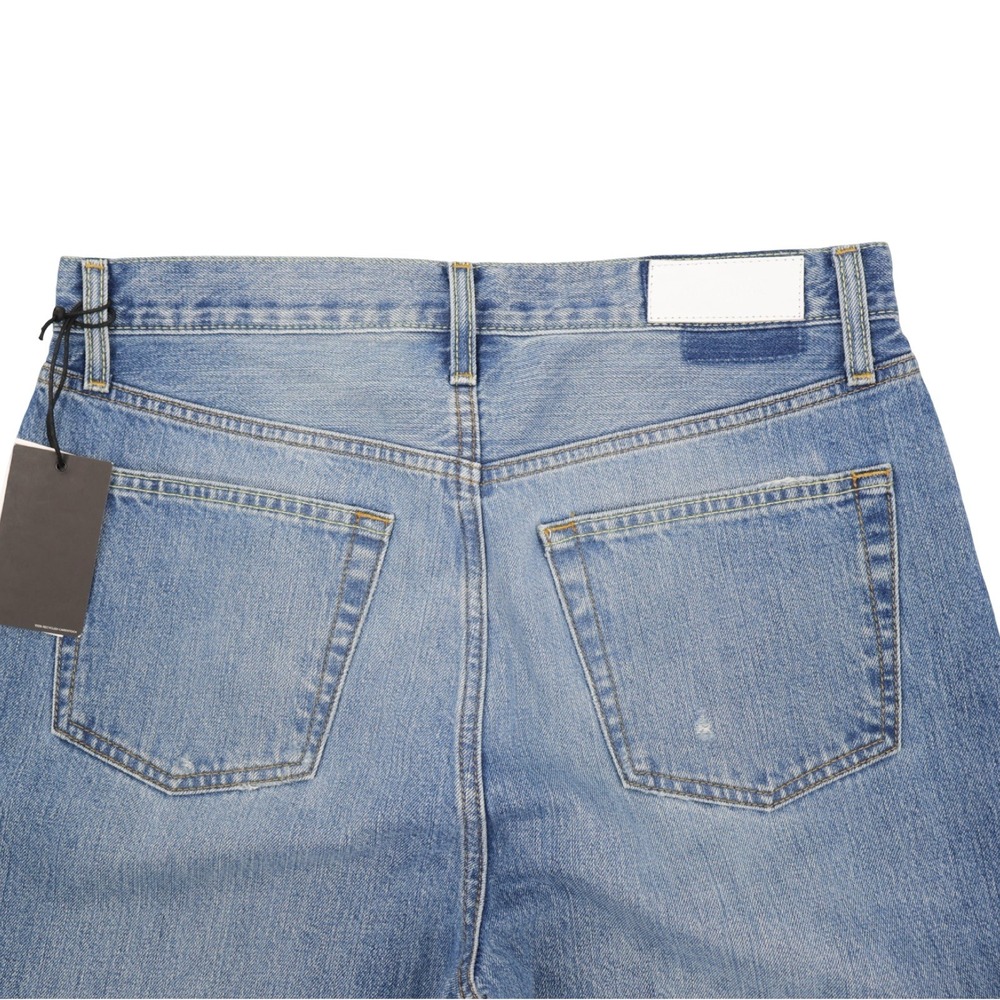 RE/DONE 70s Ultra High Rise Stovepipe Jean Worn Crystal Blue Rigid Cotton NWT 31 - Picture 4 of 6